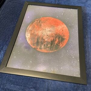 Red and Black Celestial Painting Art